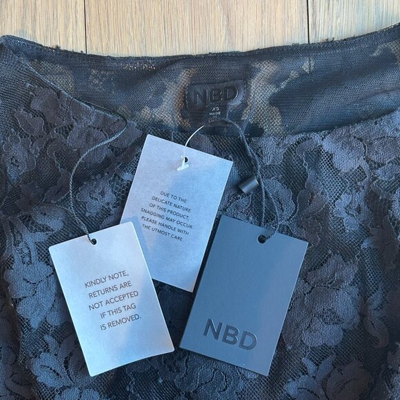 NBD Angelina Black lace midi dress - Picture 3 of 8